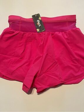 BMJL Women's high waist Hot Pink Athletic Shorts